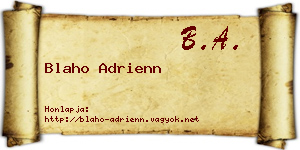 Blaho Adrienn névjegykártya